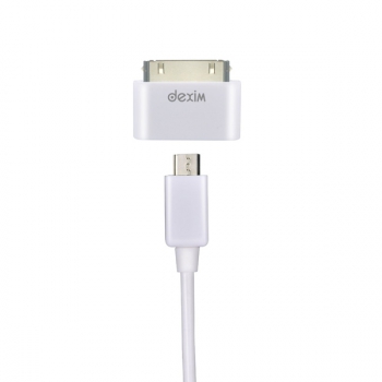 Универсальный кабель Dexim Charge &amp; Sync Cable Kit White для iPod/iPhone/iPad и других USB устройств DWA064-W