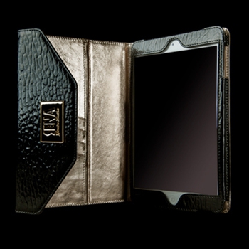 Кожаный чехол Sena Envy Black Patent Pebble для iPad mini 1/2/3 черный 8360D0