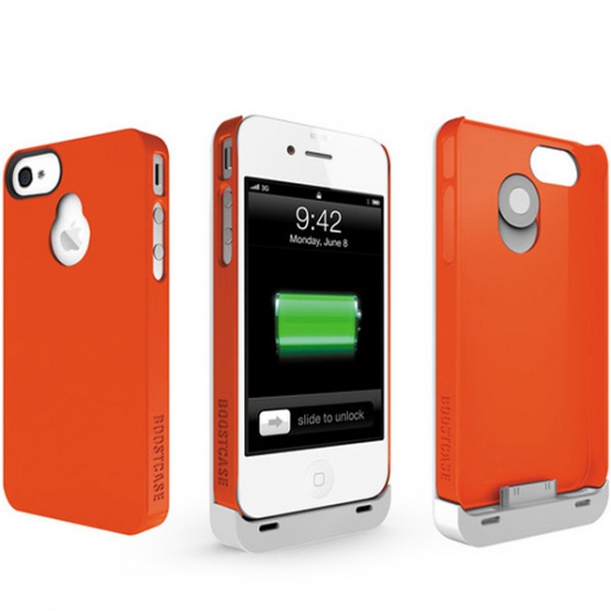     Boostcase Hybrid Two-Piece 1900mAh Red/White  iPhone 4/4S / BCH1900W-179