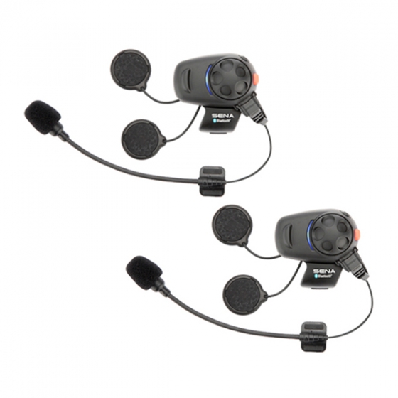 Комплект Мотогарнитур Bluetooth Sena Headset &amp; Intercom For Scooters and Motorcycles Black черные SMH5